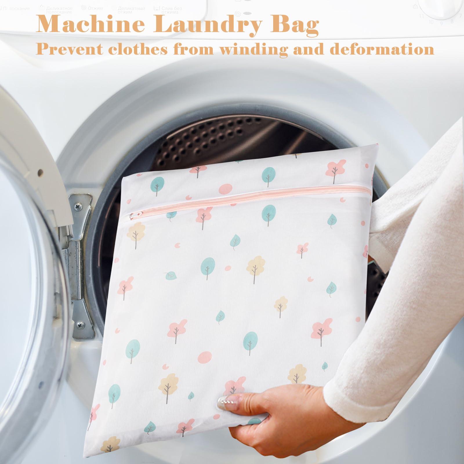 Durable Mesh Zipper Laundry Bags Machine Wash (5 Count)