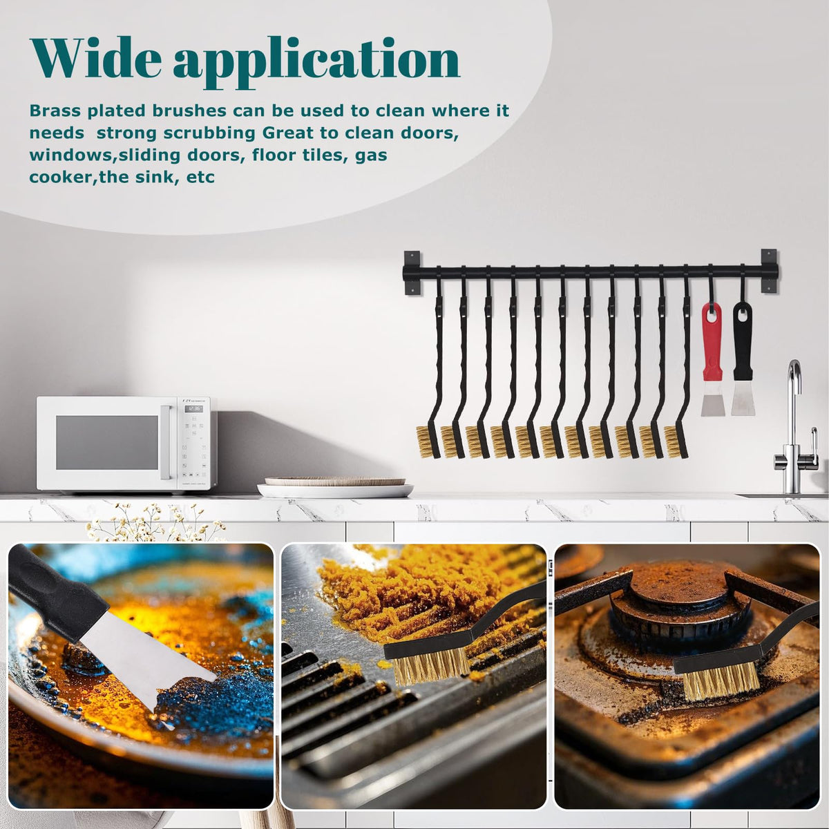 40 Pcs Mini Wire Brush Brass Brush Set (40 Count)