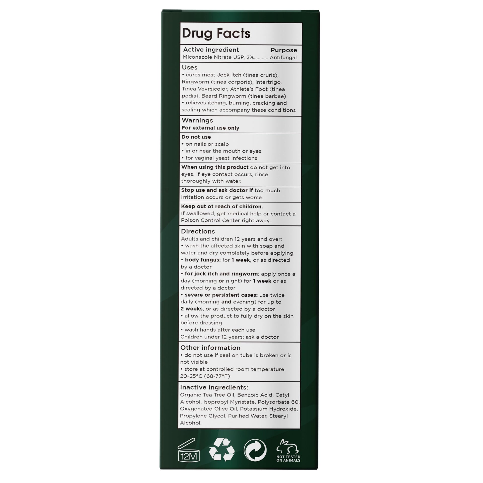 Antifungal Body Spray with Tea Tree Oil for Jock Itch & Athlete's Foot (4.05 Fl Oz)