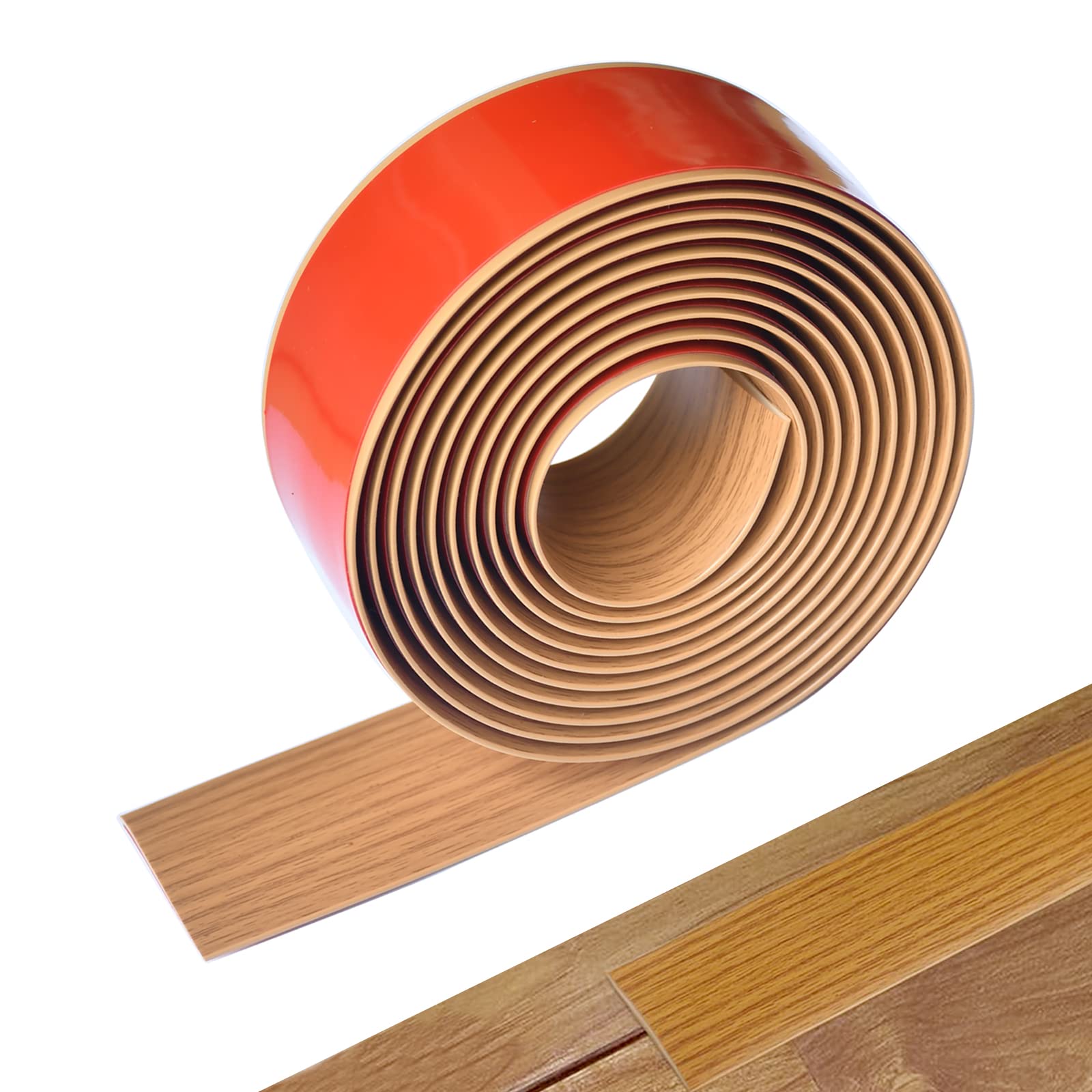 Floor Door Flat Transition Strip & Self Adhesive Floor Vinyl Floor Edge Trim Laminate Floor Gap Covering Joining Strip