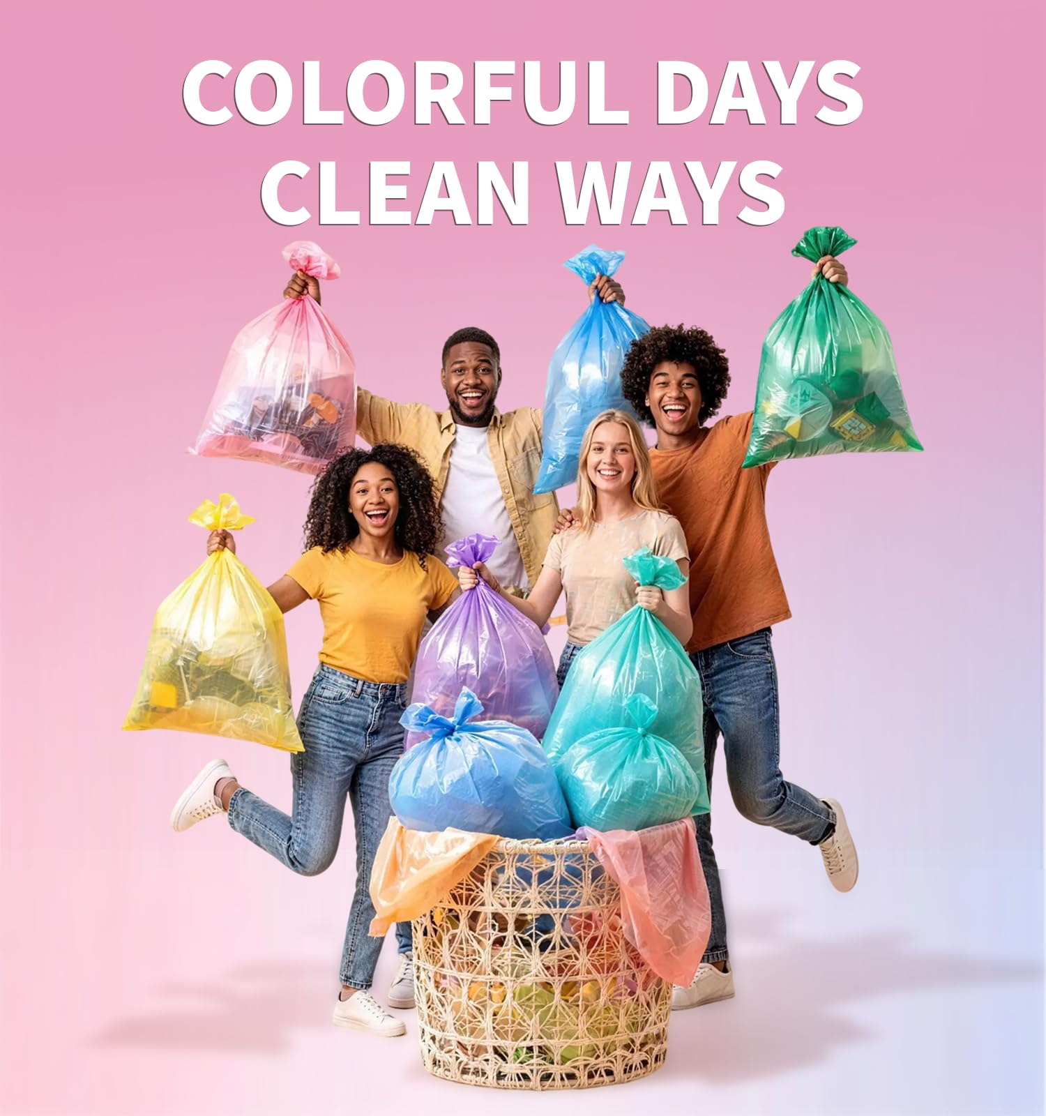 Medium 6 Gallon Trash Bags Unscented (300 Count)
