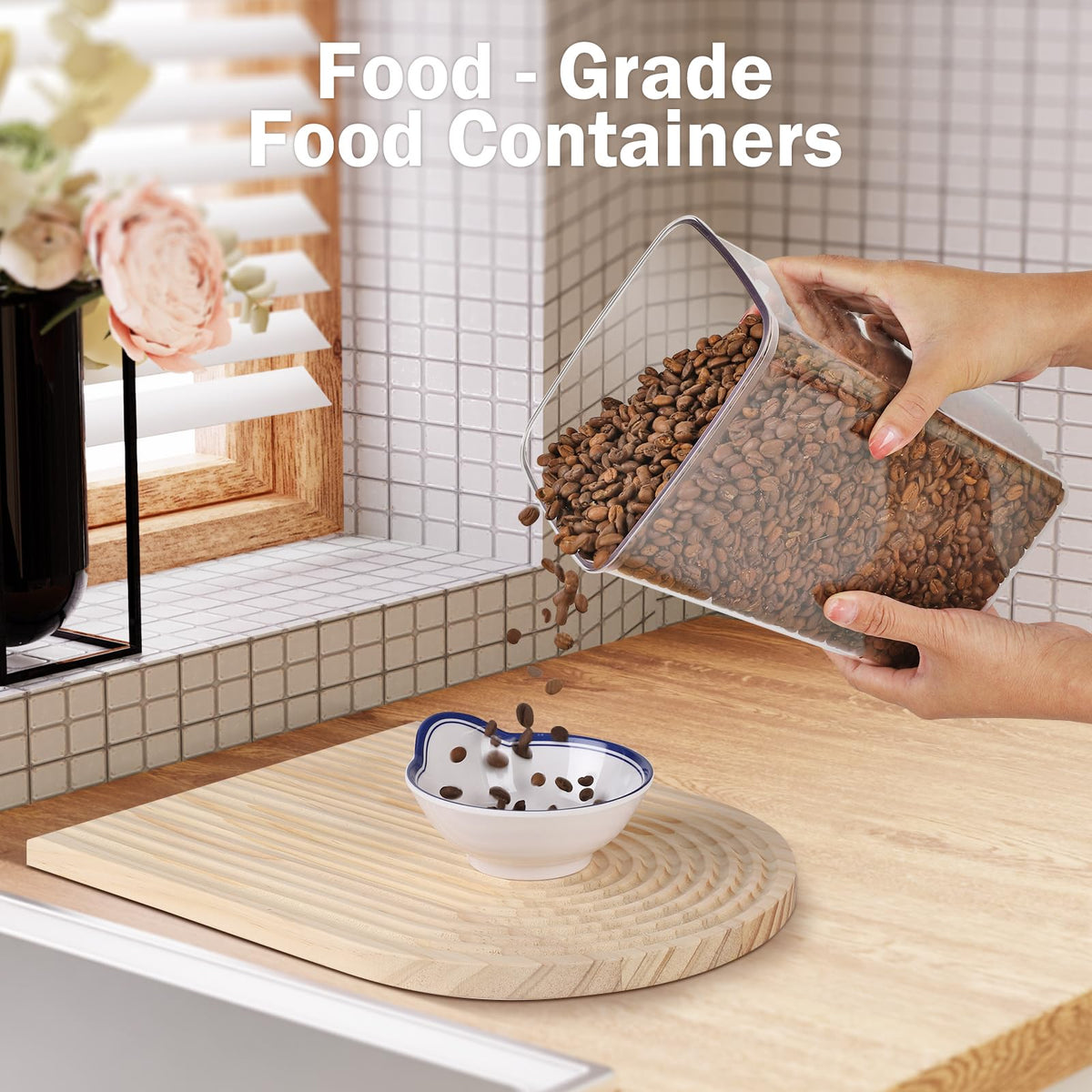 Pop Food Storage Containers Airtight Food Storage Containers Set with Lids Kitchen Pantry Organization and Storage (3 Count)