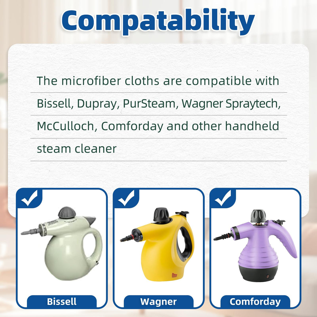 Blue Steamer Cloth Covers for Dirty Jobs & Deep Cleaning (10 Count)