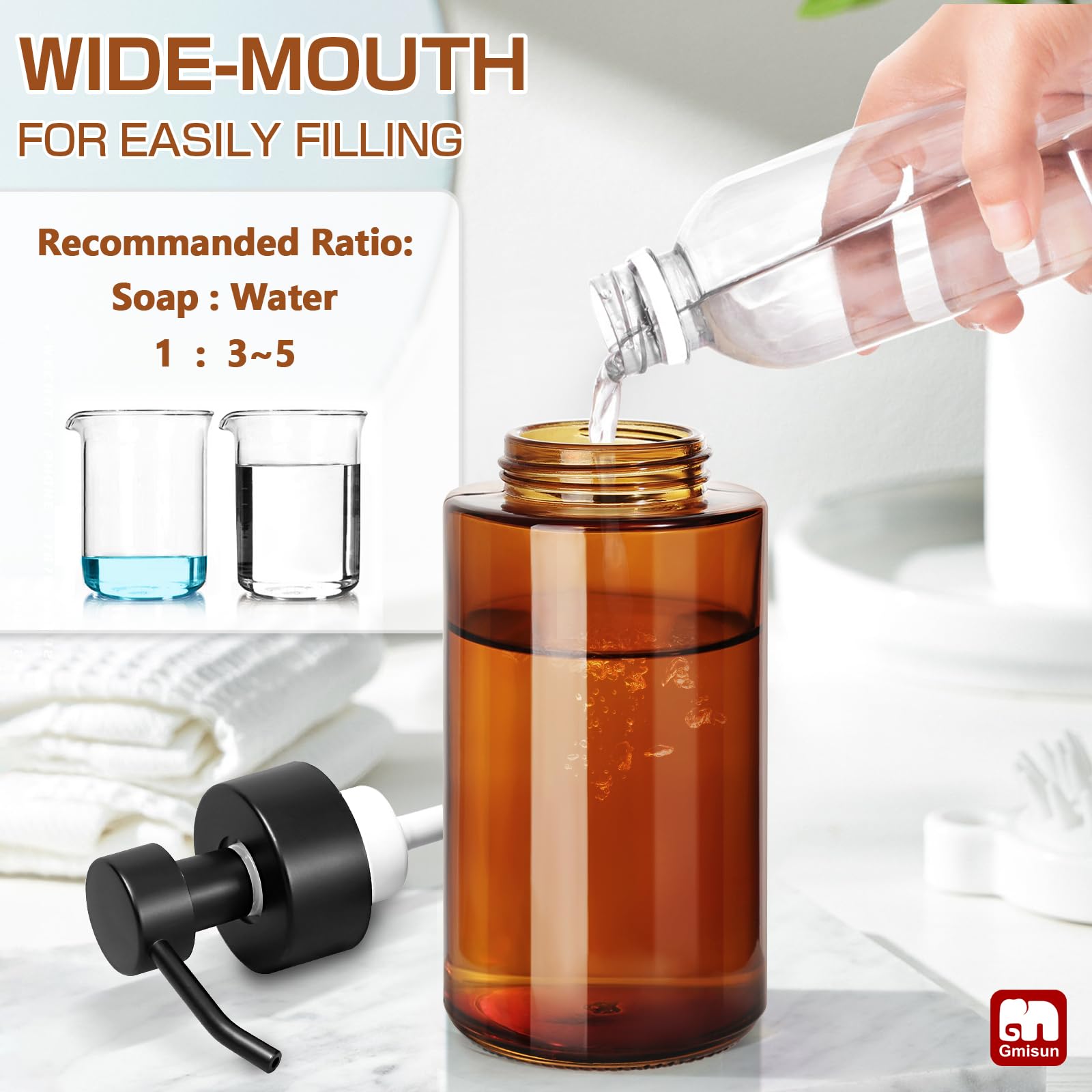 Glass Foaming Soap Dispenser (2 Count)