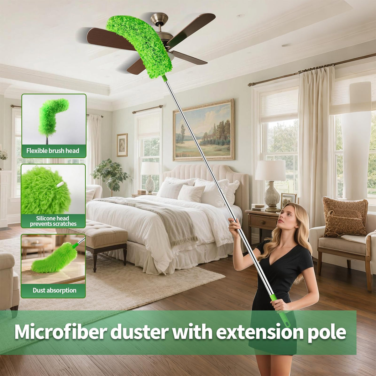 dusters for Cleaning extendable Long Handle
