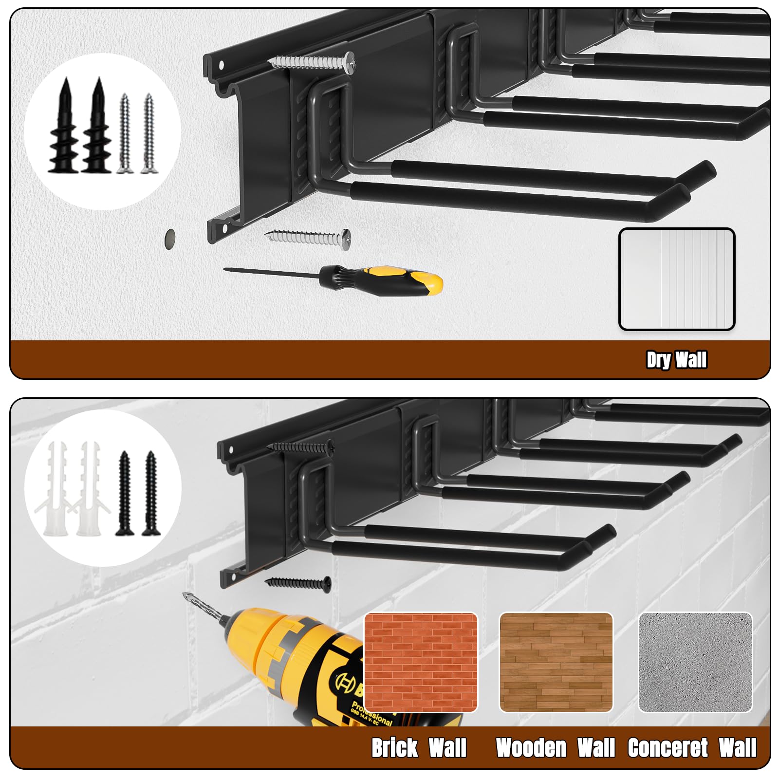 Garage Garden Tool Organizer Wall Mount