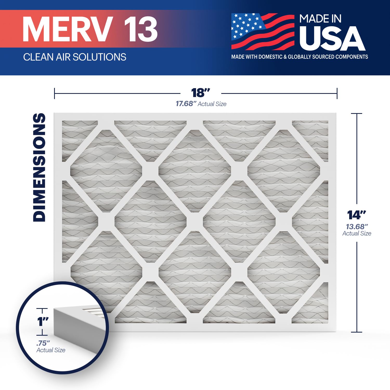 TruFilter 14x18x1 MERV 13 (4 Count)
