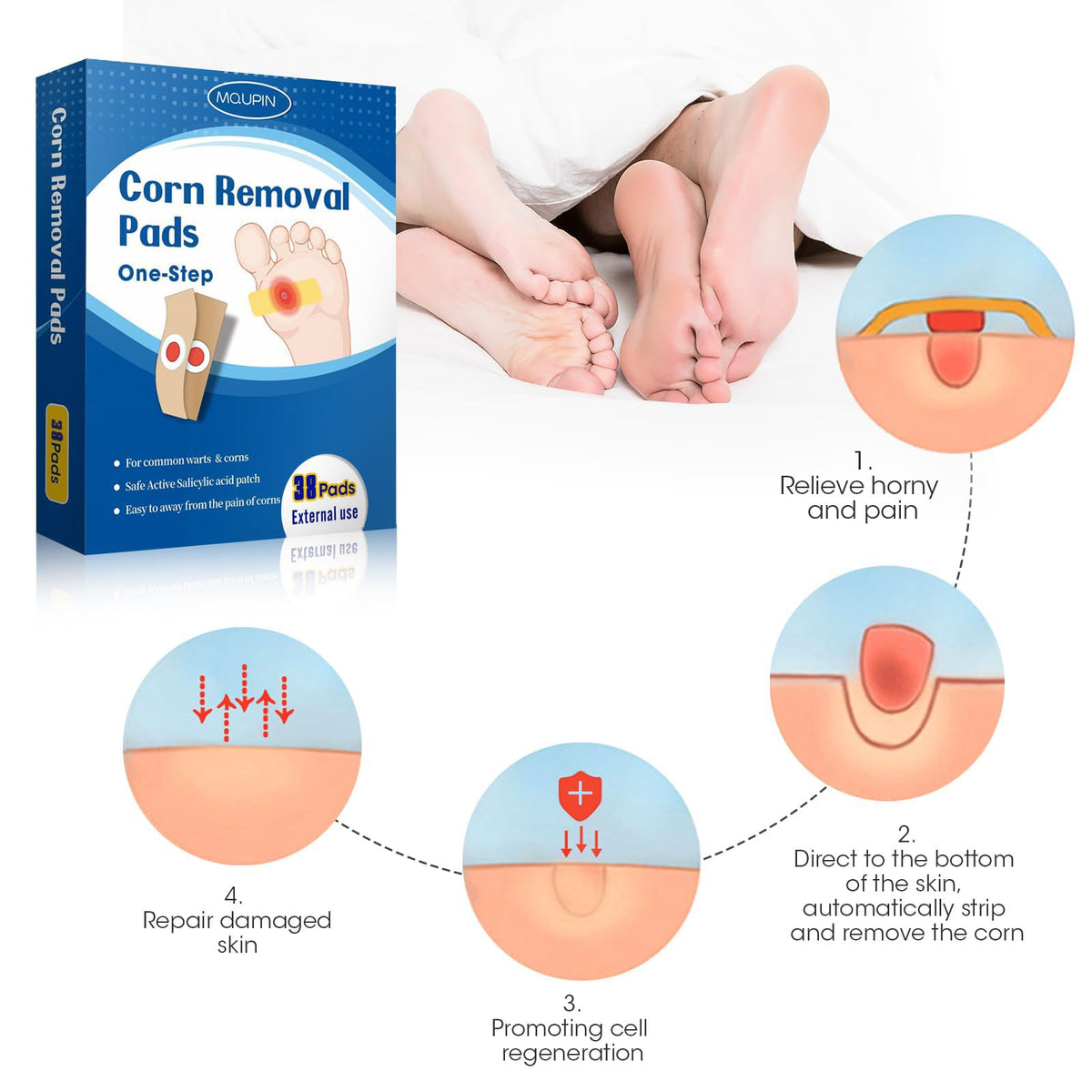38 Count Corn Removal Pads for Feet and Toe