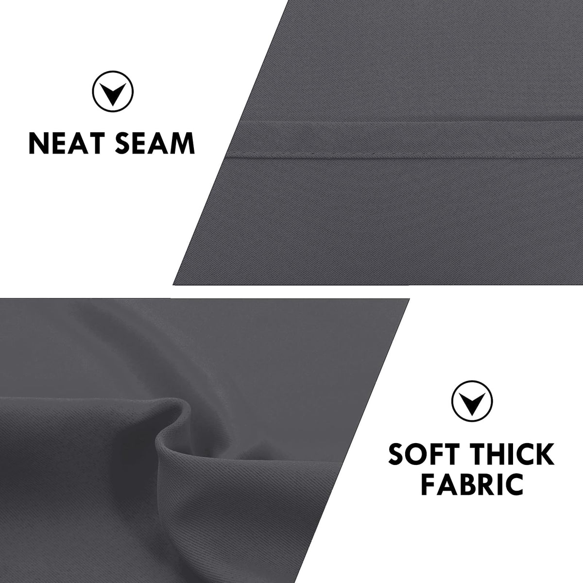 Blackout Curtains for Bedroom 63 Inch Length 2 Panels Set