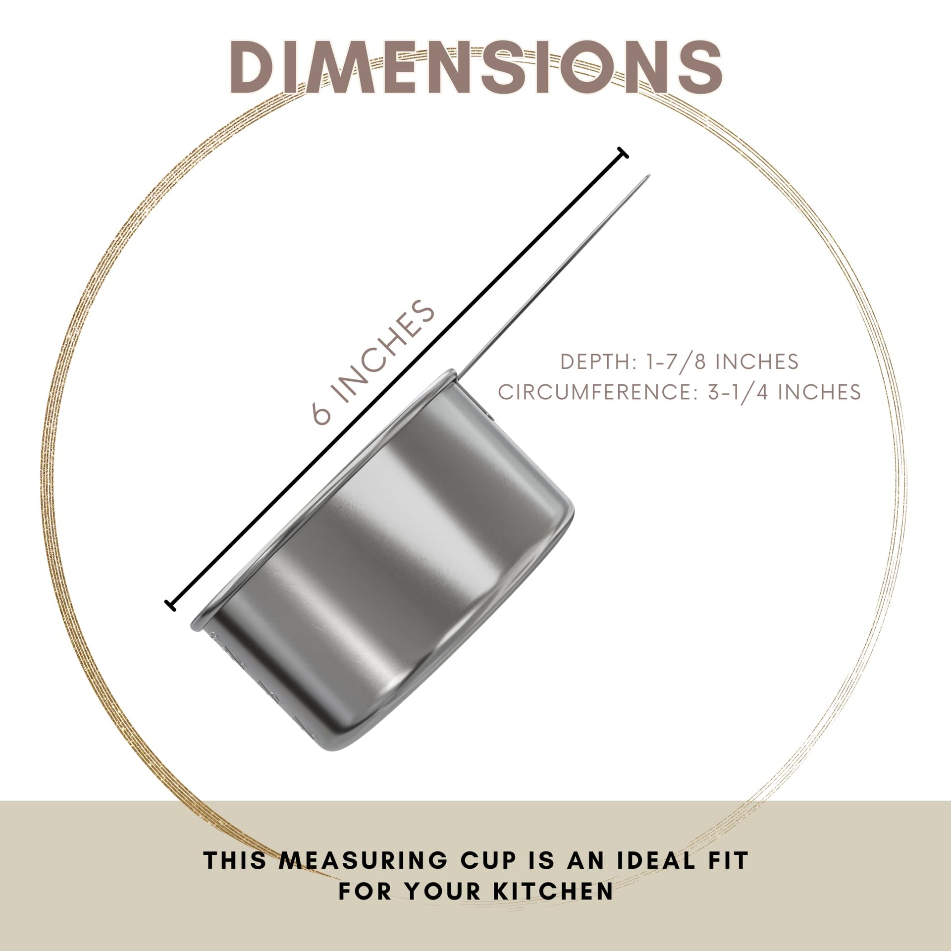 1 Cup Stainless Steel Measuring Cup