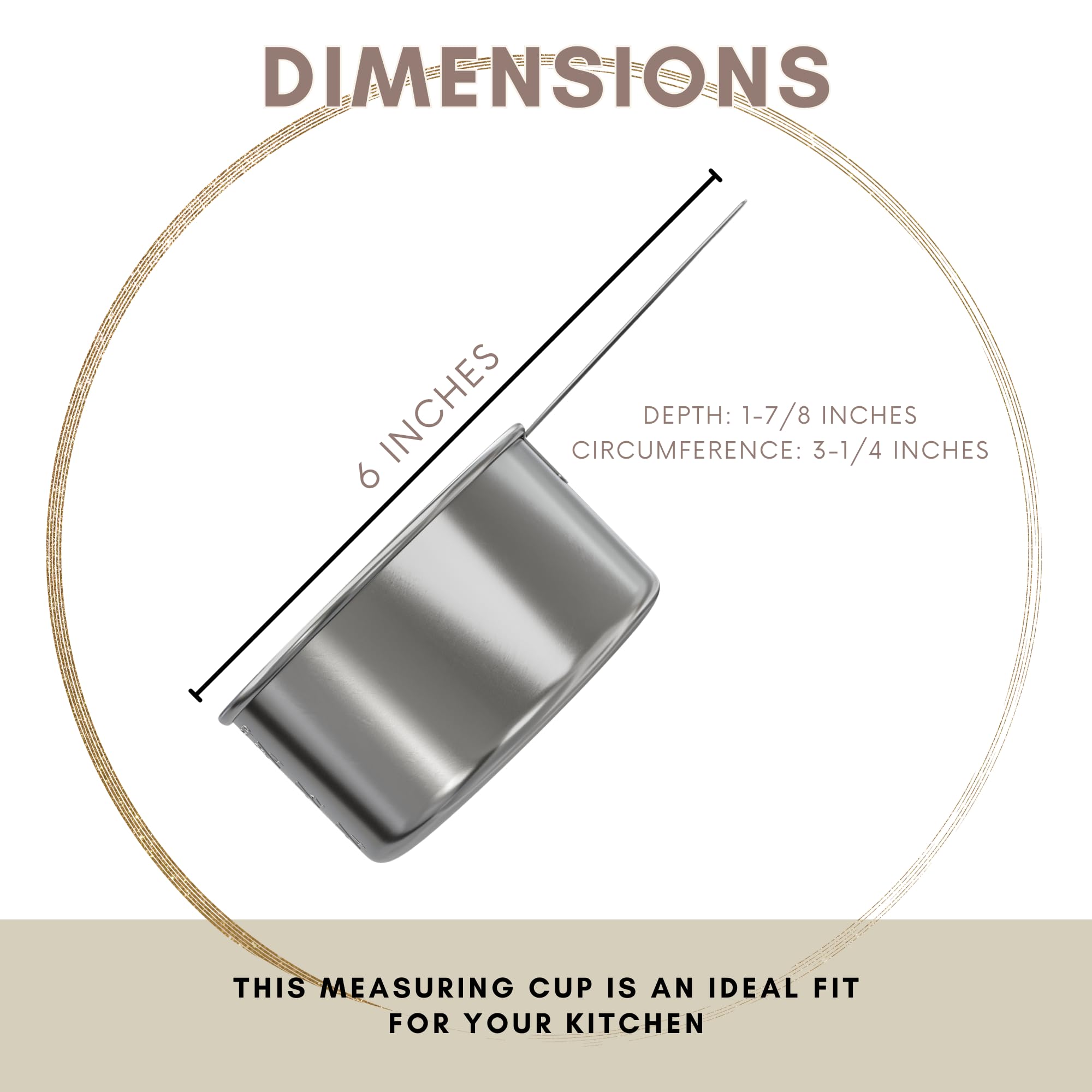 1 Cup Stainless Steel Measuring Cup
