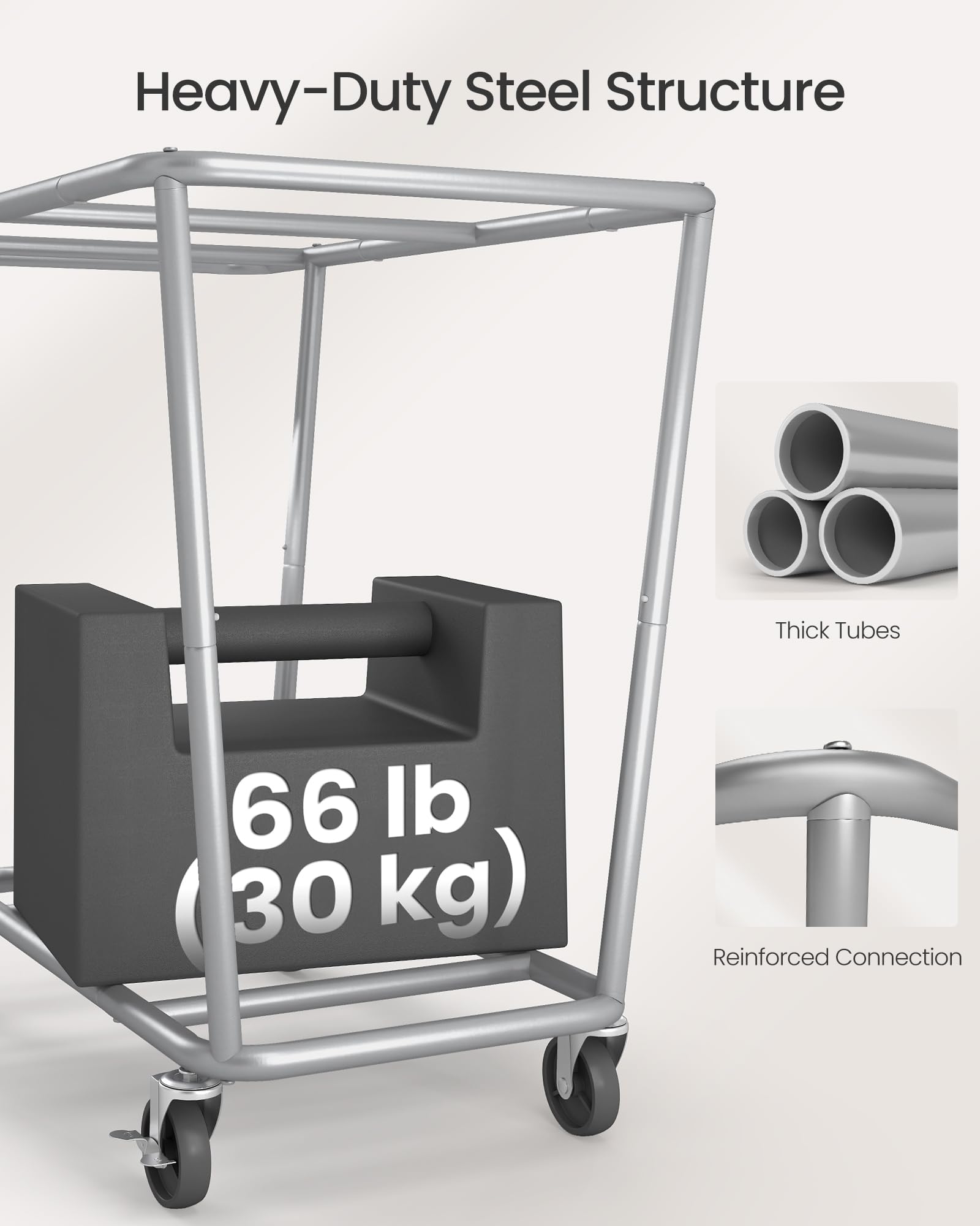 Laundry Basket with Wheels - ModHome Supplies