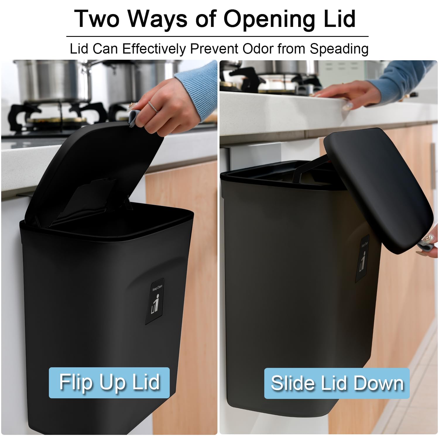 2.4 Gallon Kitchen Compost Bin for Counter Top or Under Sink