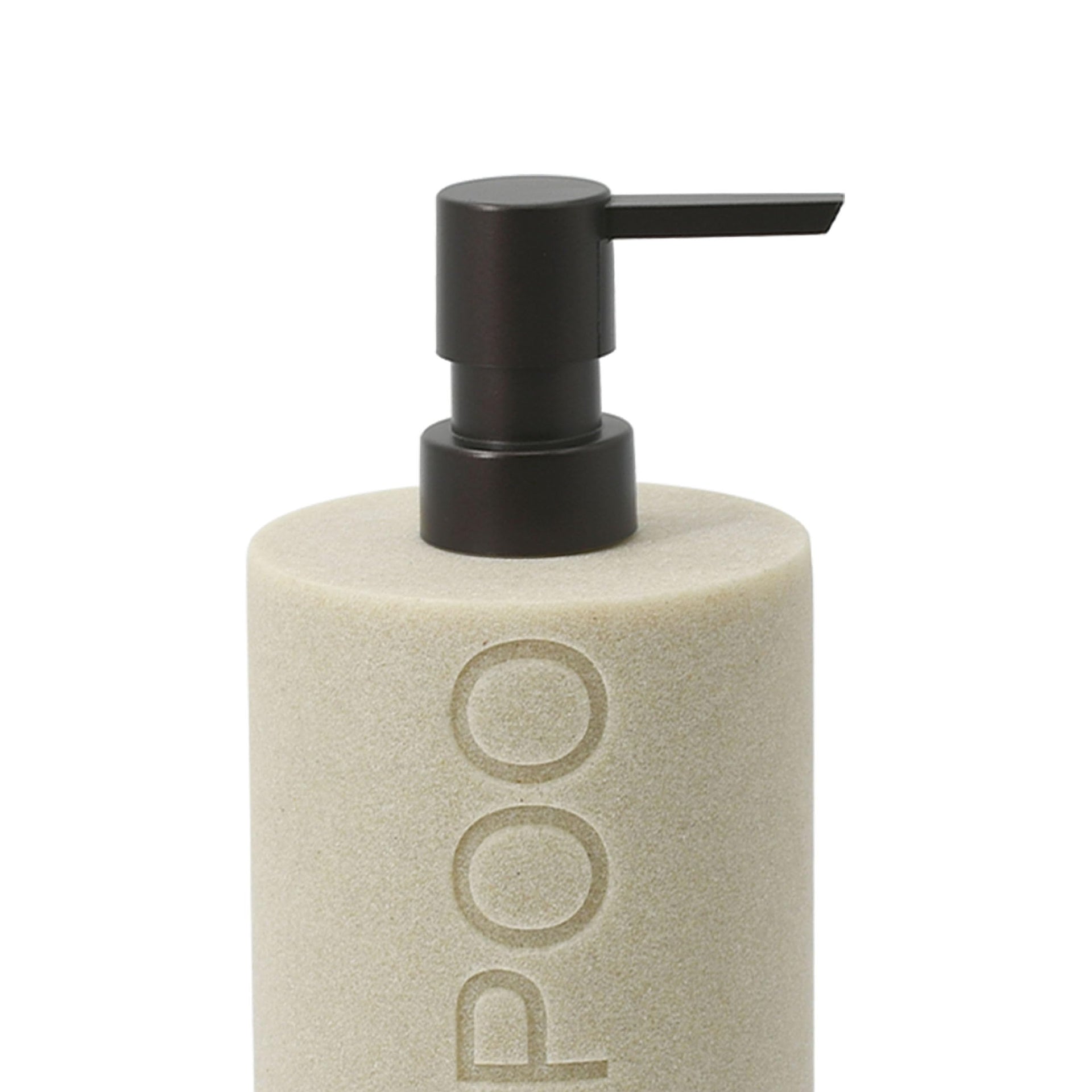 Resin Tan Sandstone Shampoo Engraved Bottle Refillable Pump Dispenser
