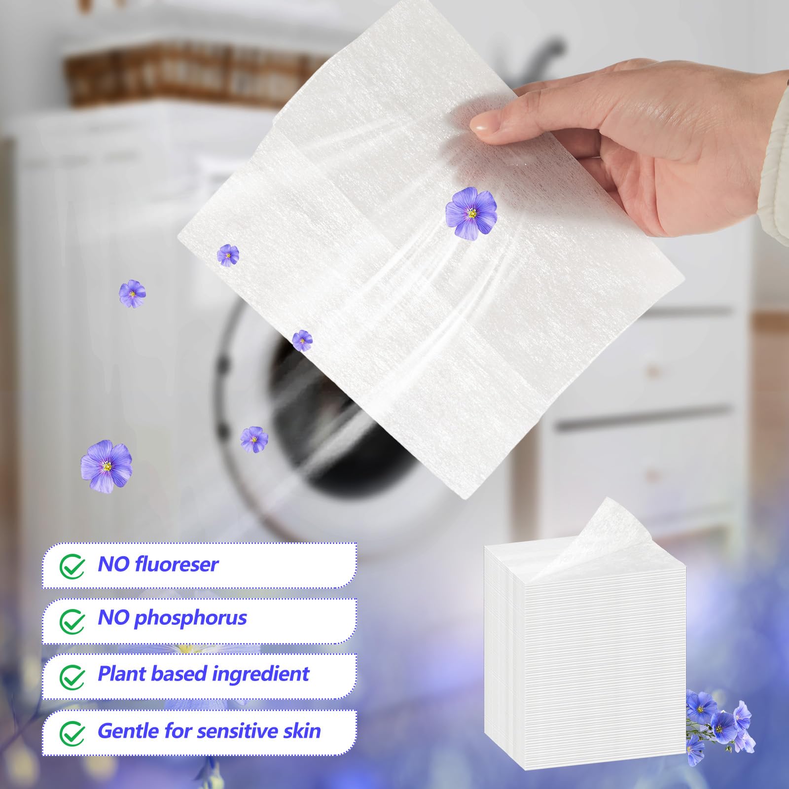 600 Count Dryer Sheets Bulk Fabric Softener Fresh Linen Scent