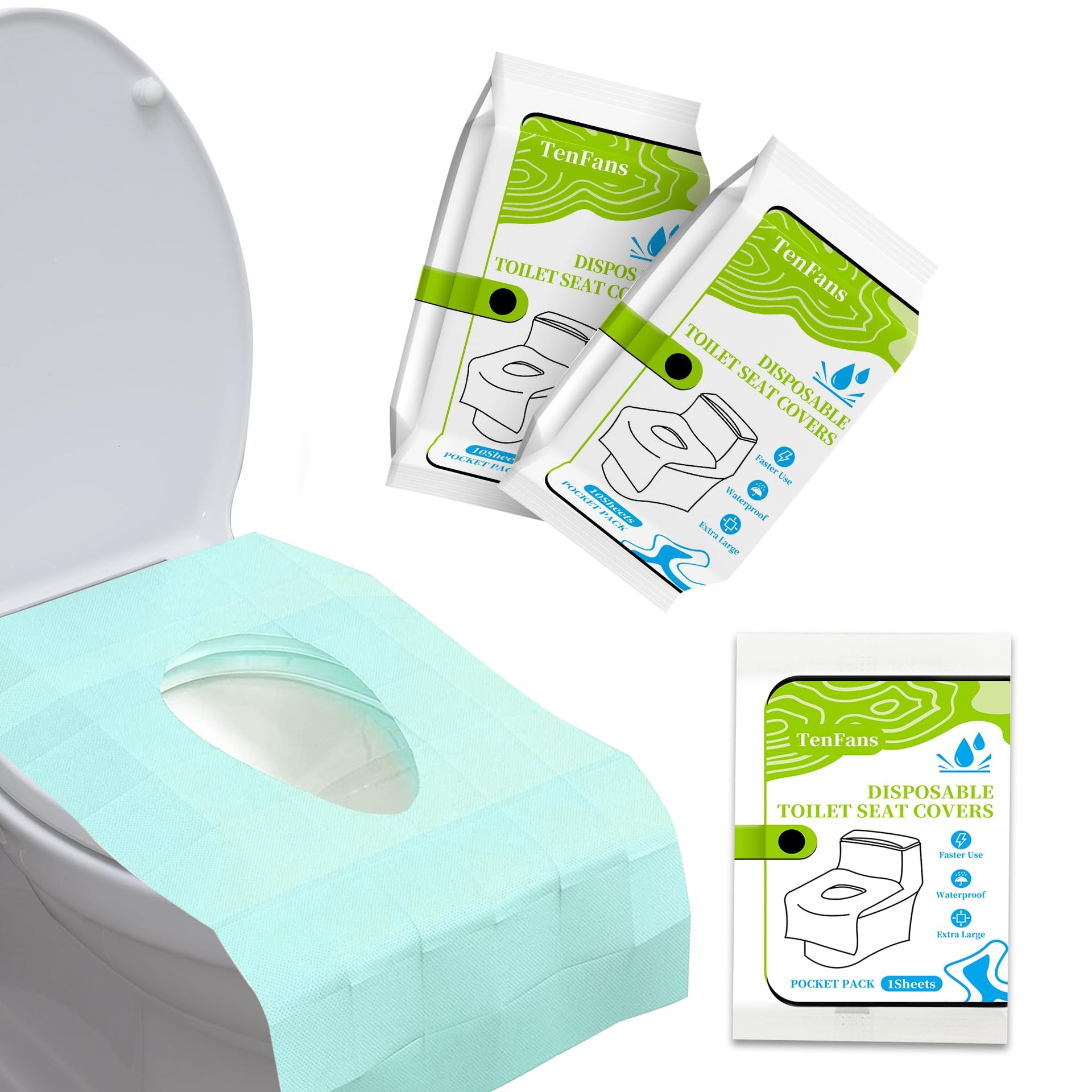 Disposable Toilet Seat Covers 20 Pack (20 Count)