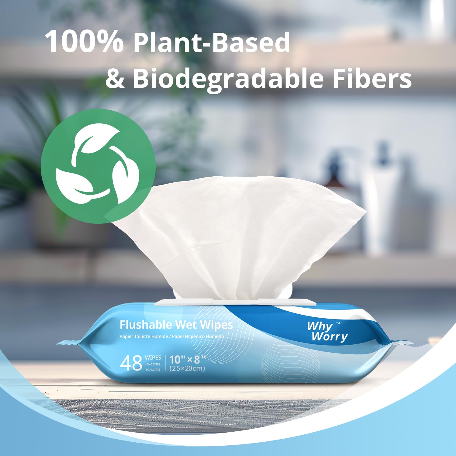 Flushable Wipes for Adults (144 Count)