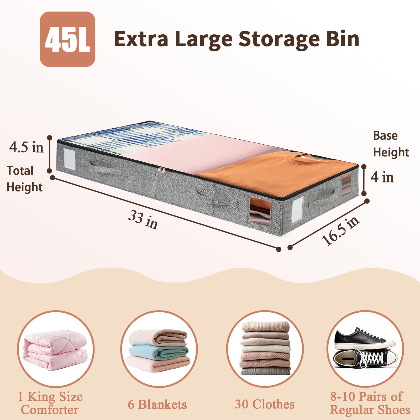 2 Pack Under Bed Storage Containers (2 Count)