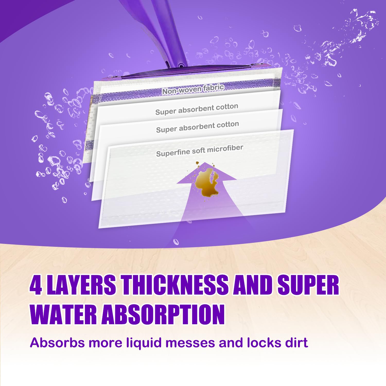 Mop Pad Refills Compatible with Swiffer WetJet Spray Mop (20 Count)