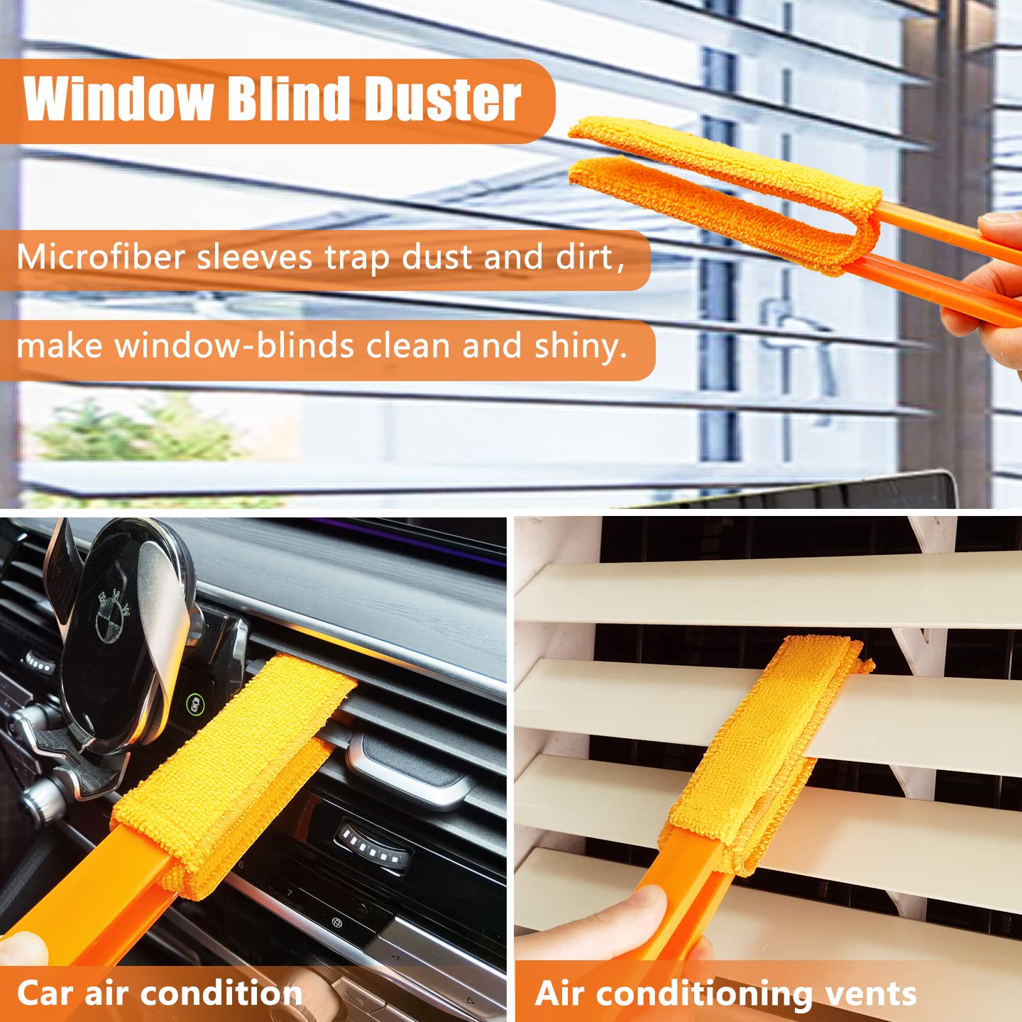 4 Pack Microfiber Blinds Duster