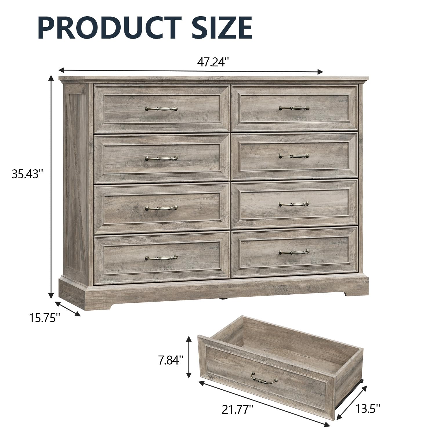 8 Drawer Dresser for Bedroom
