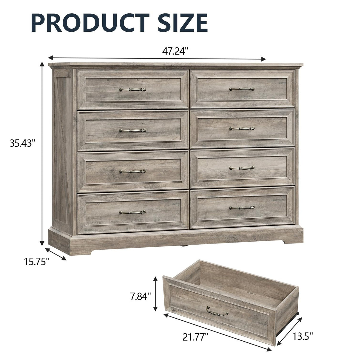 8 Drawer Dresser for Bedroom