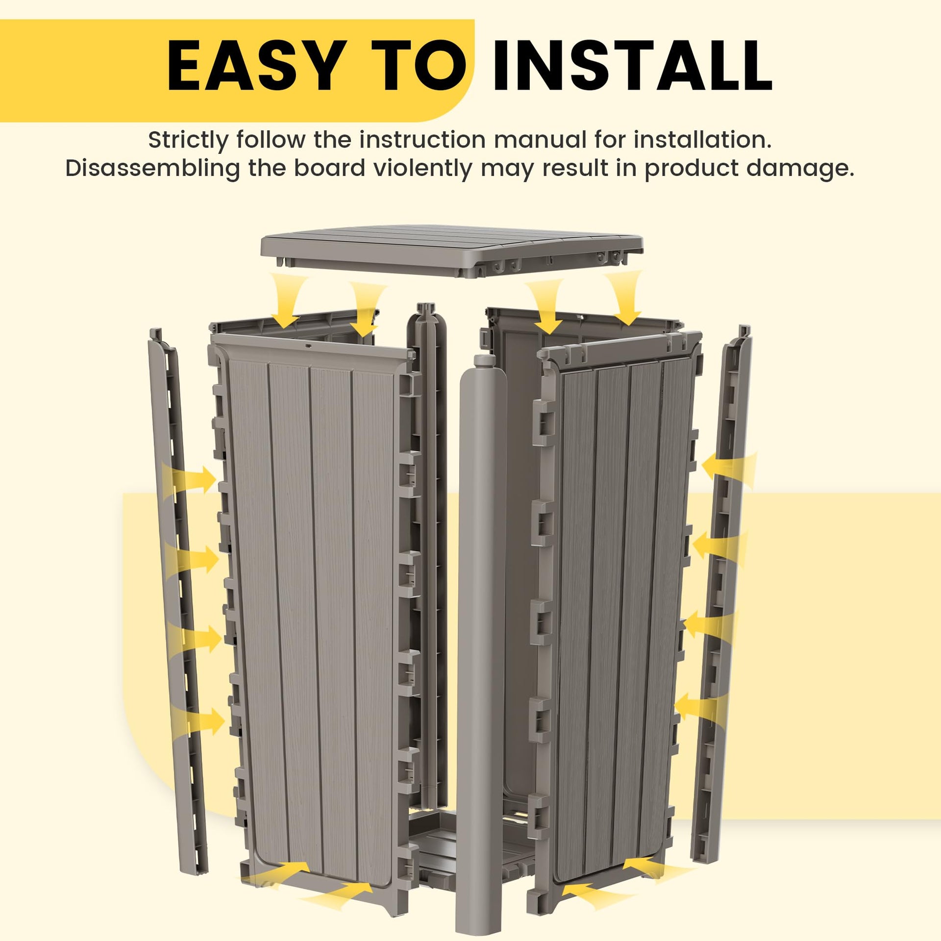 Outdoor Trash Can with Lid