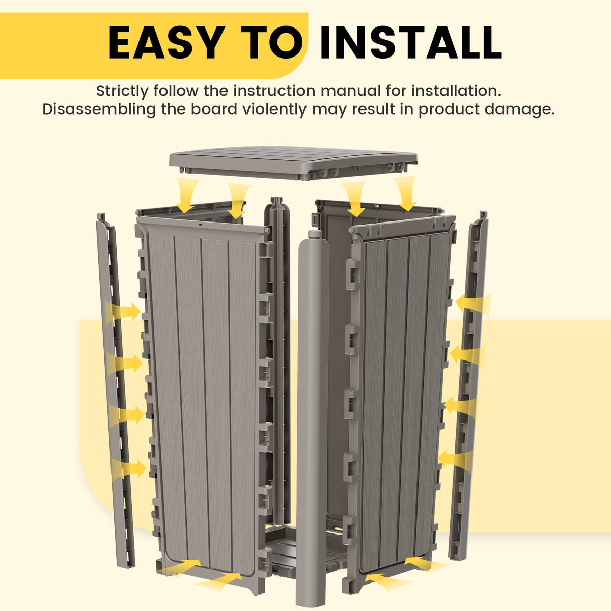 Outdoor Trash Can with Lid