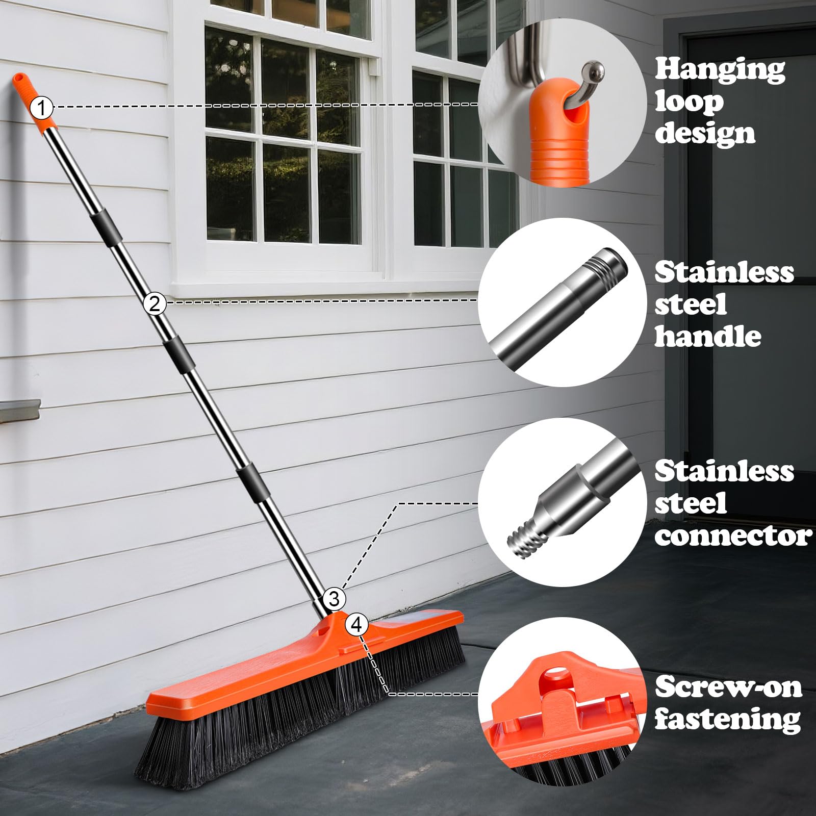 24" Push Broom Outdoor