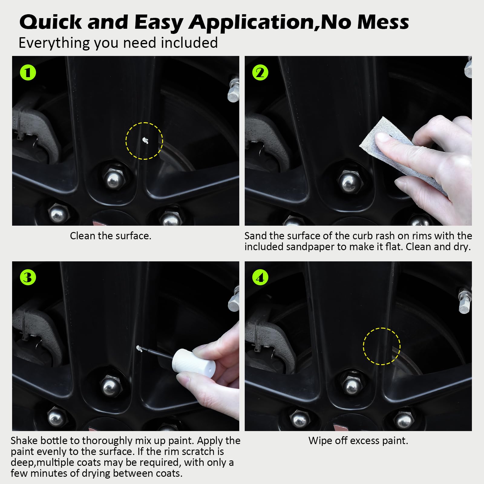 Gloss Black Rim Touch Up Paint