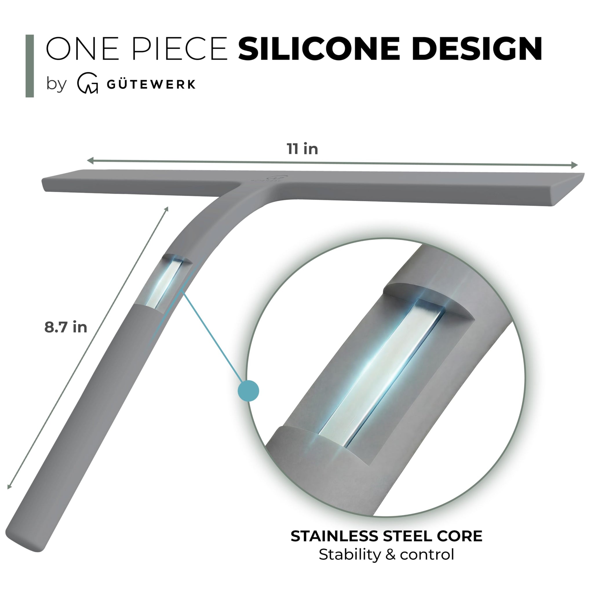 Silicone Shower Squeegee with 3