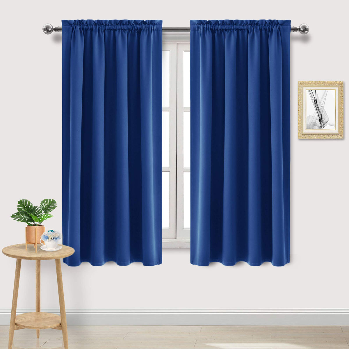 Blackout Curtains for Bedroom Living Room 52 x 63 Inch Long 2 Panels (2 Count)