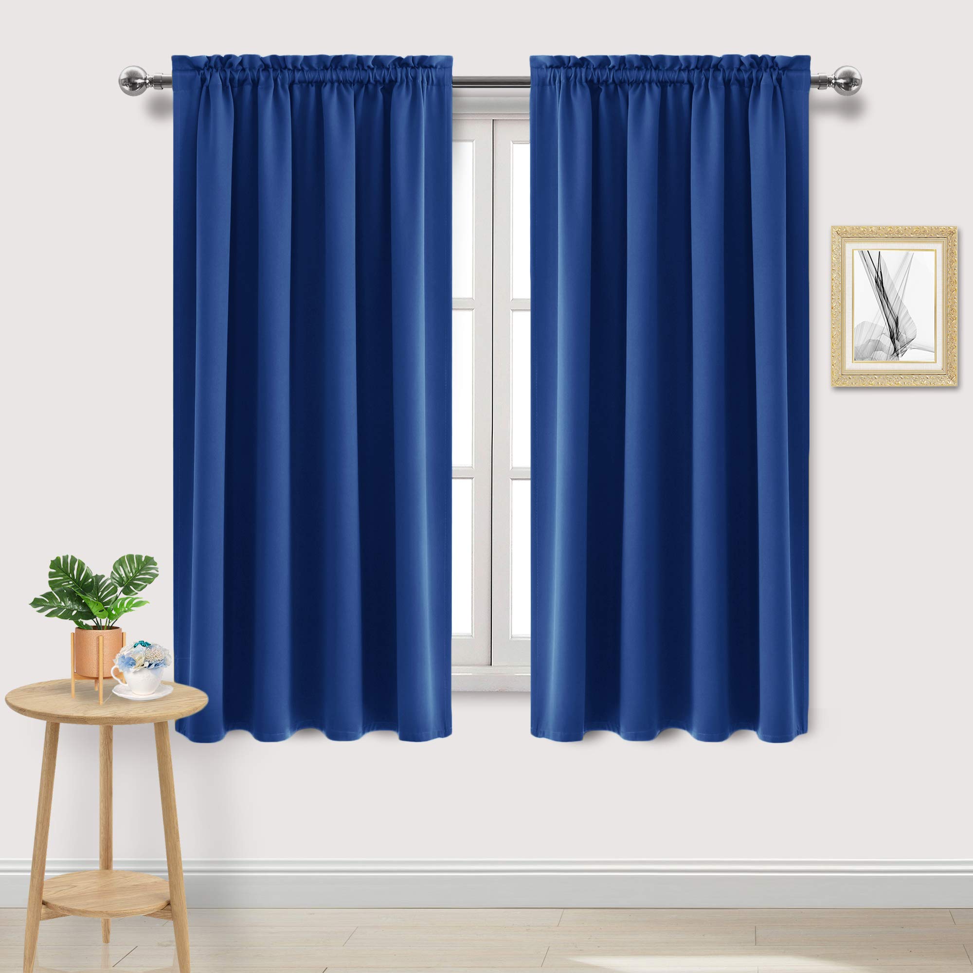 Blackout Curtains for Bedroom Living Room 52 x 63 Inch Long 2 Panels (2 Count)