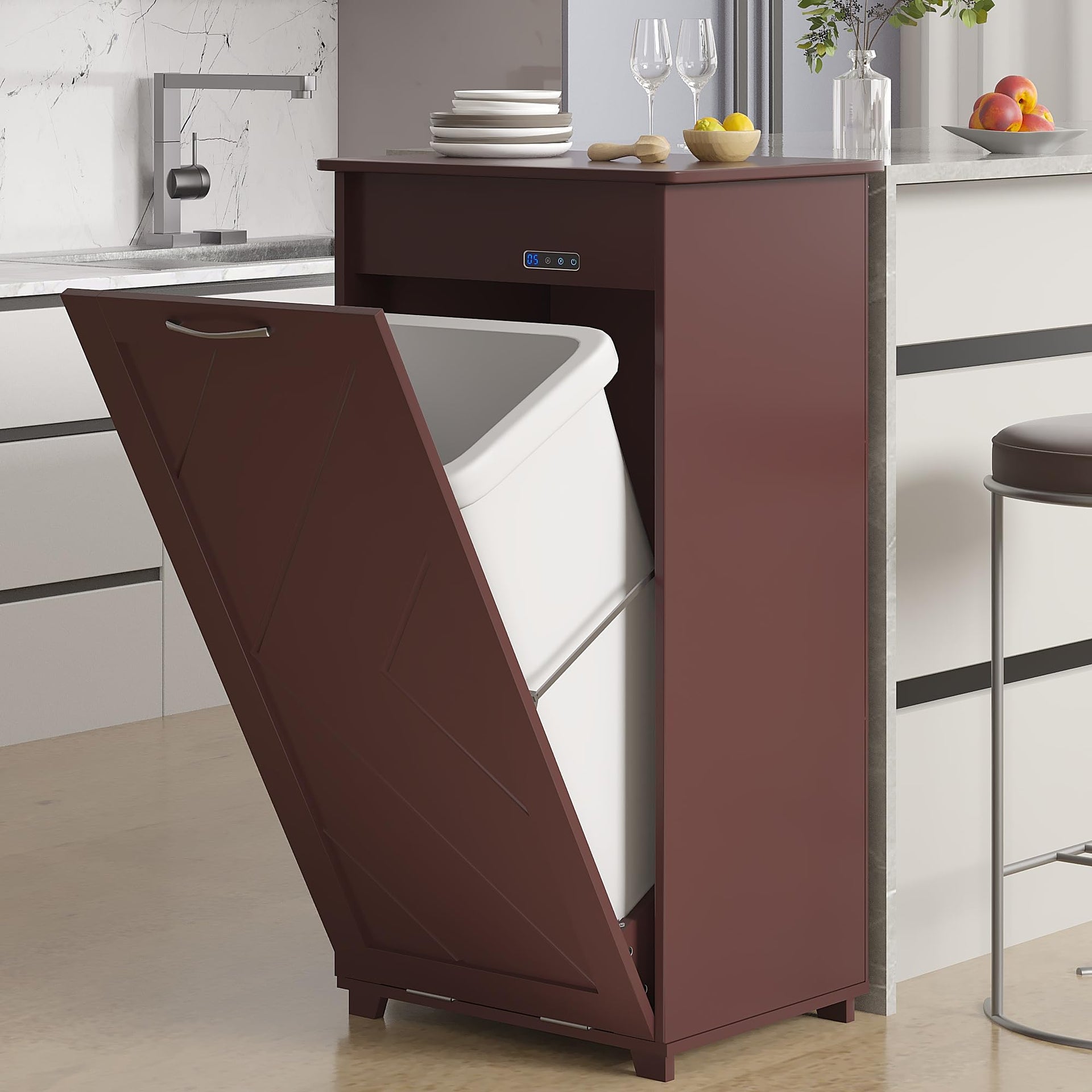 Tilt Out Kitchen Trash Bin Cabinet