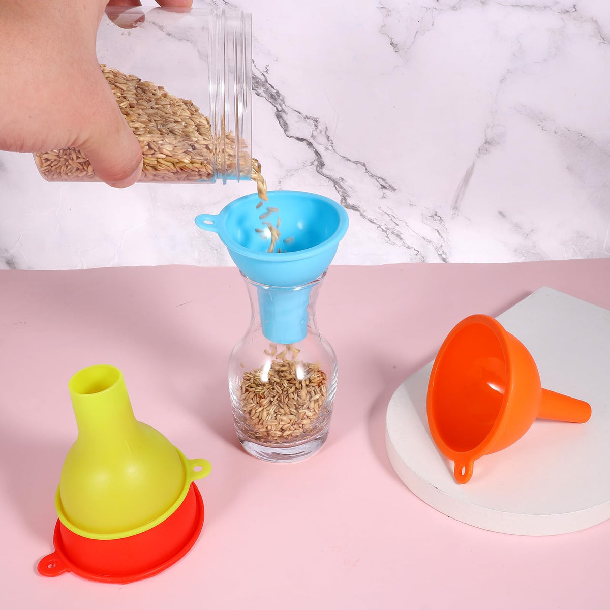 4 PCS Kitchen Silicone Funnel