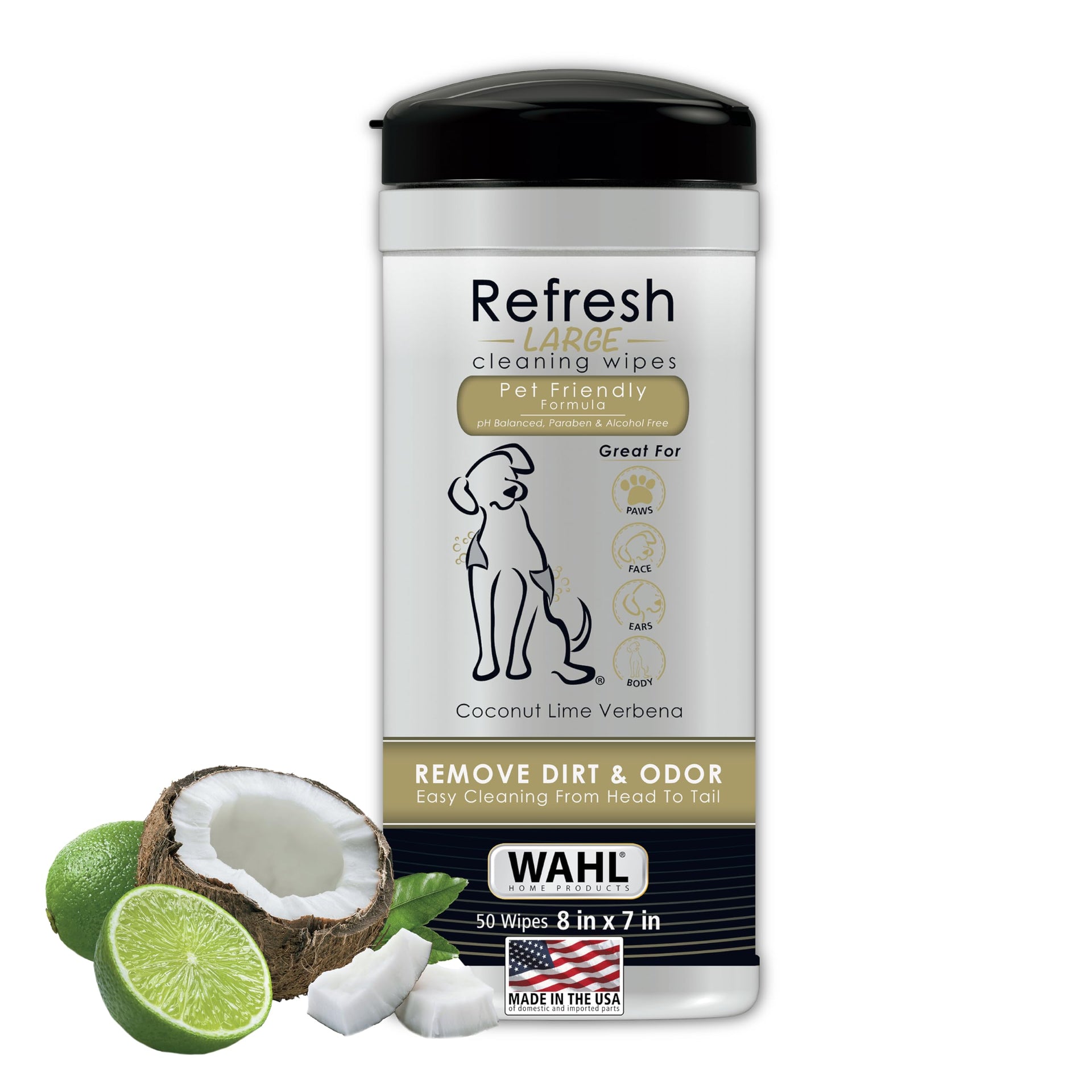 USA Pet Refresh Cleaning Wipes for Dogs (50 Count)