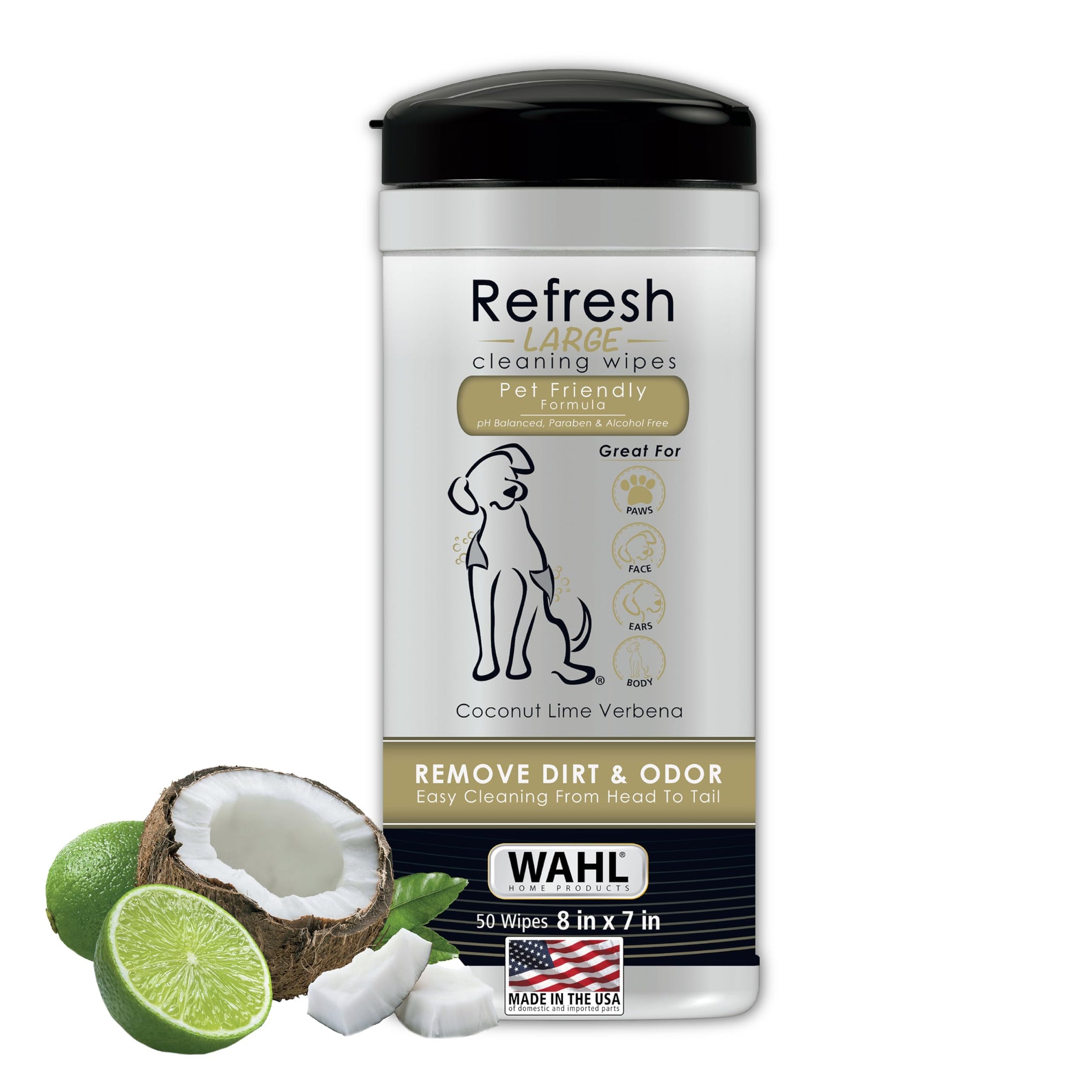 USA Pet Refresh Cleaning Wipes for Dogs (50 Count)