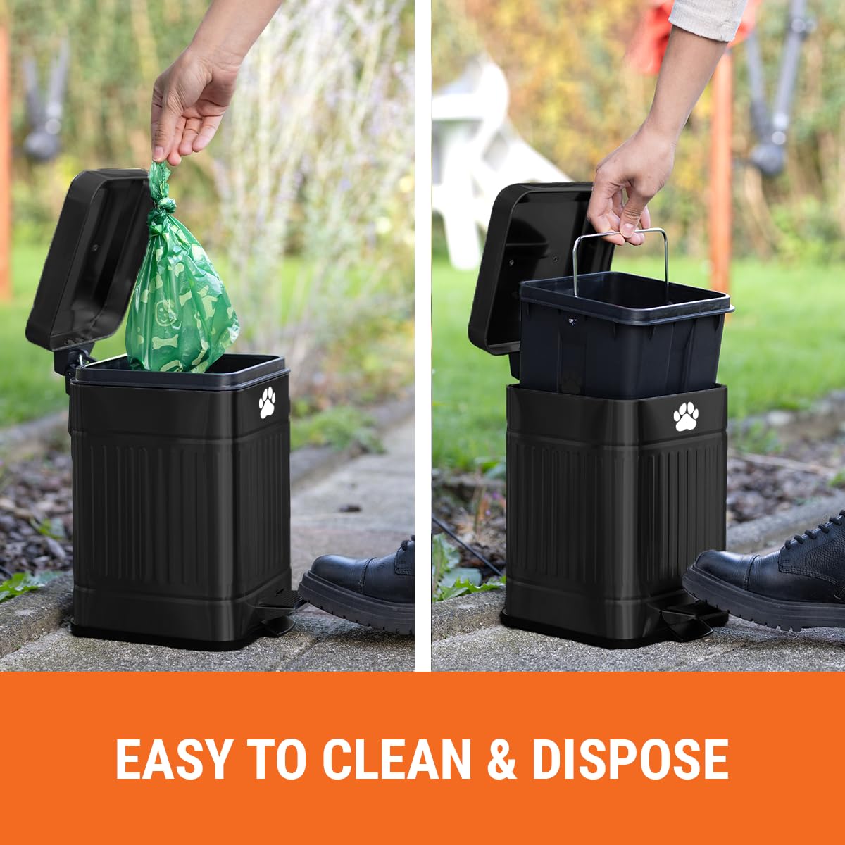 Dog Poop Trash Can Outside (30 Count)