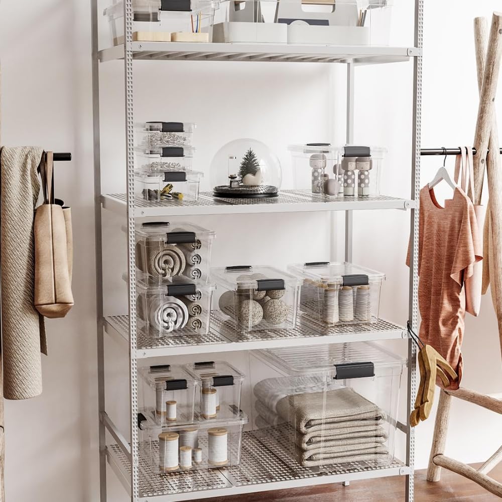 Clear Storage Boxes with Lids (2 Count)