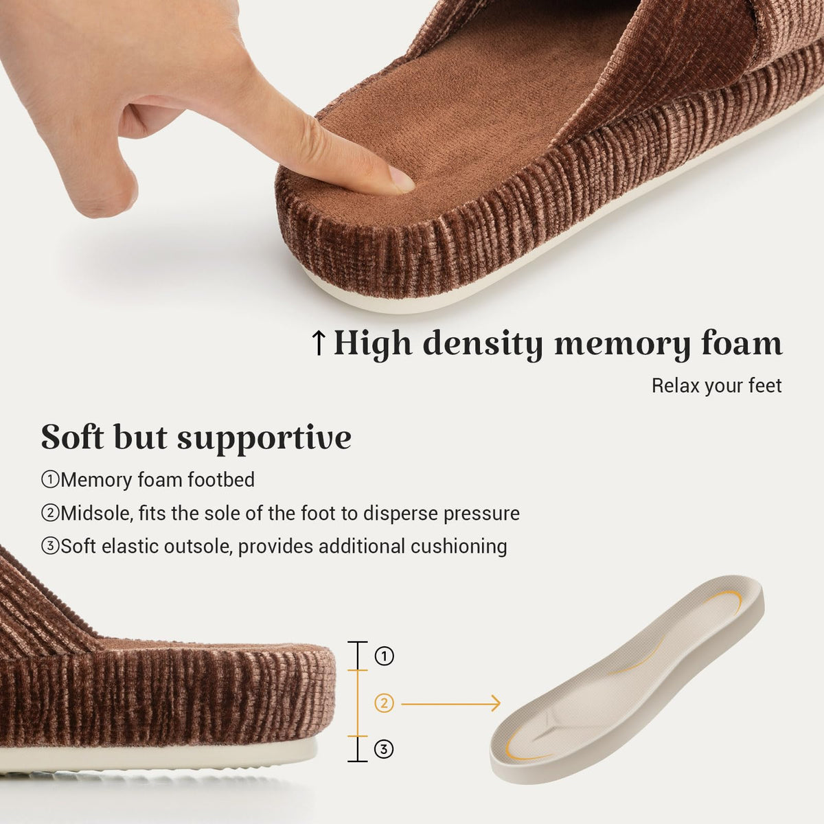 Slippers for Women Memory Foam House Bedroom Bow Crossbands Pearlescent Slipper Shoes Comfy Trendy Gift Slippers Brown Size 7 8 6.5
