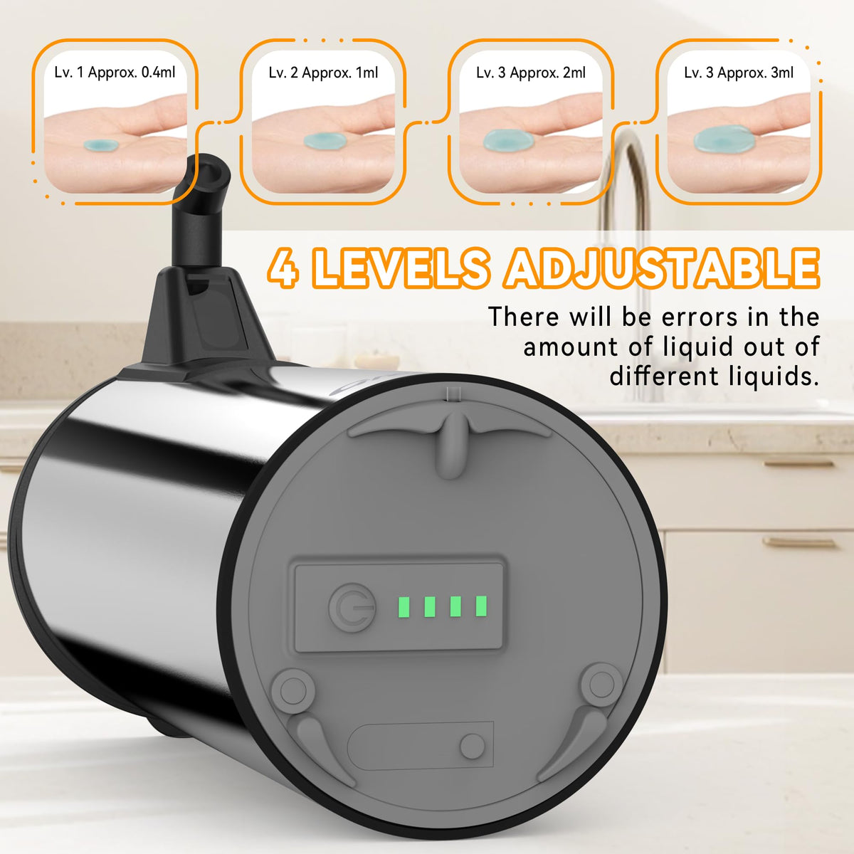 Stainless Steel Touchless Automatic Soap Dispenser 12 oz