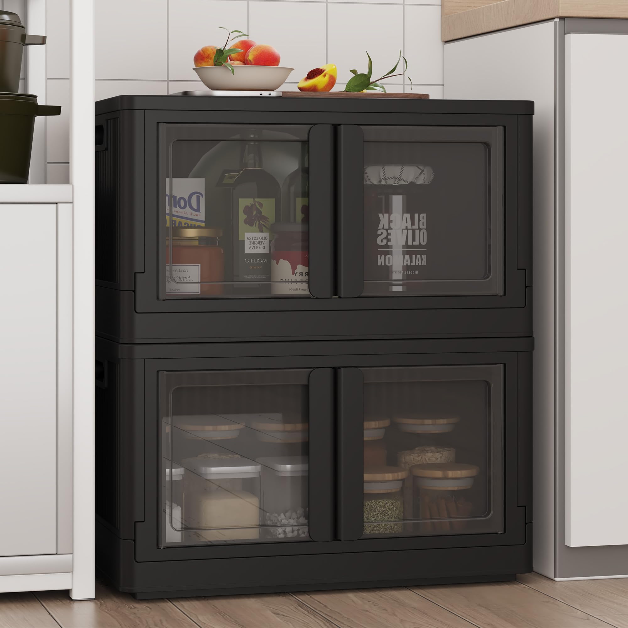 152 QT Stackable Plastic Storage Bins With Lids (2 Count)