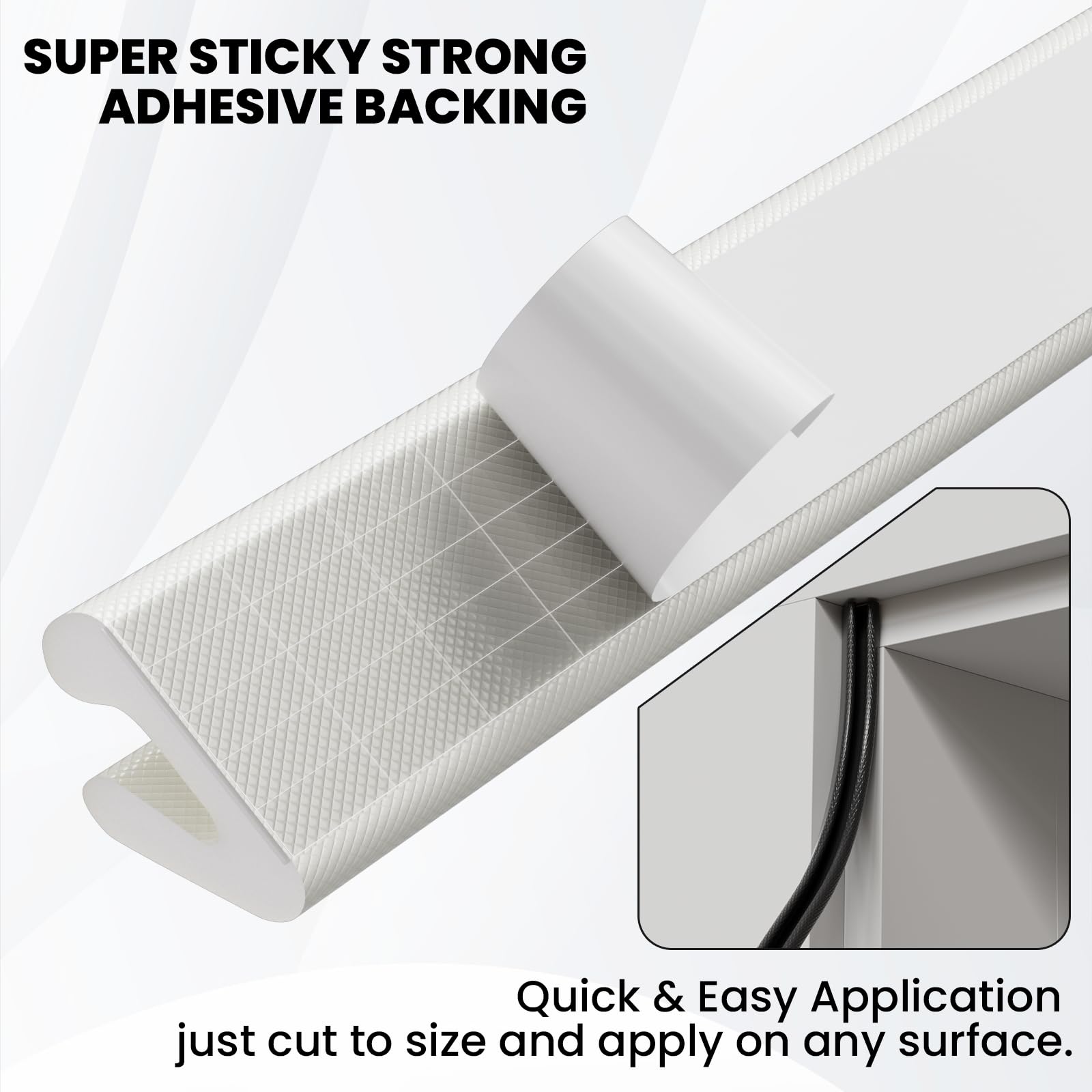 V Shape Thin Foam Weather Stripping Door Frame Seal Strip 2Pcs×26FT White (52 Foot)