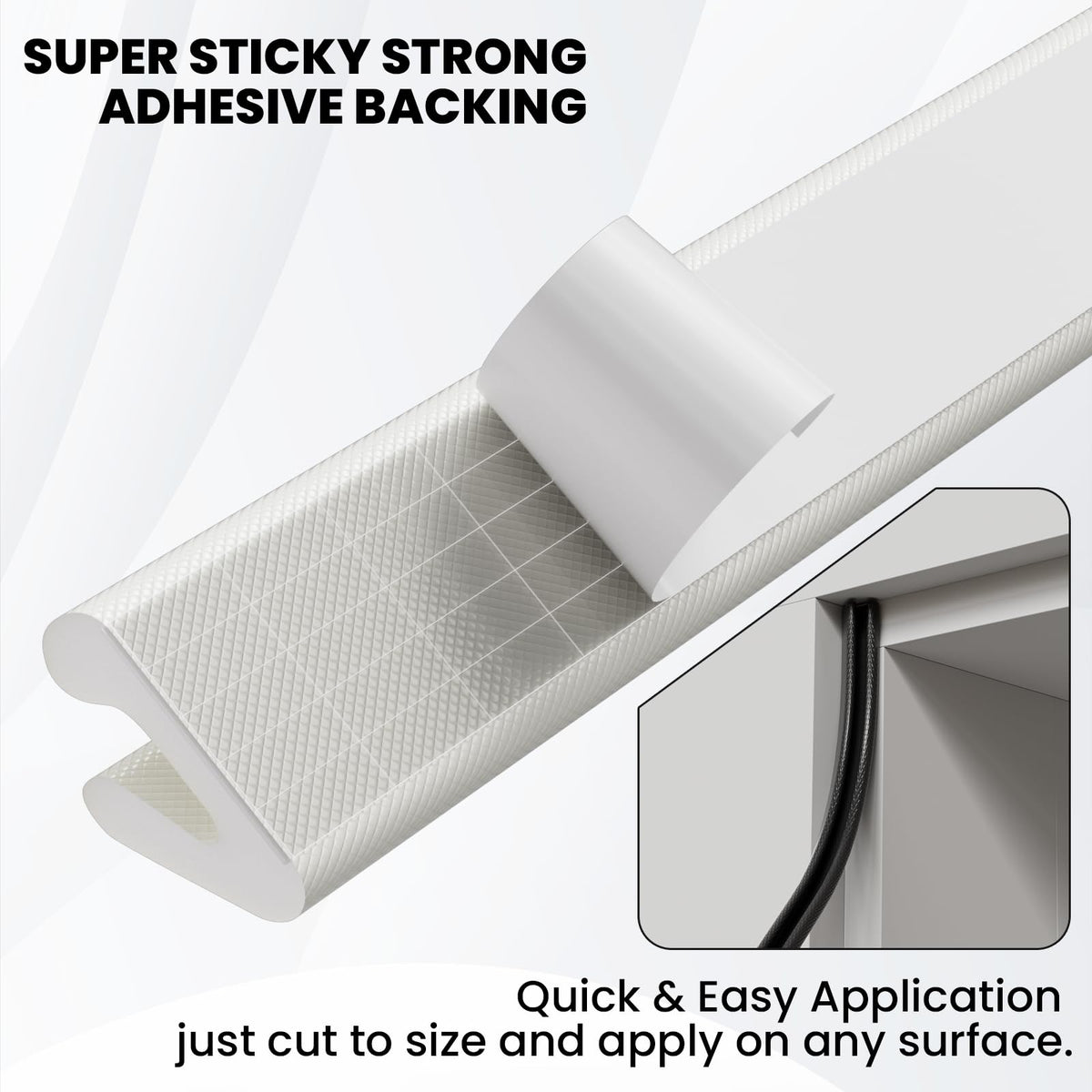 V Shape Thin Foam Weather Stripping Door Frame Seal Strip 33FT White (33 Foot)