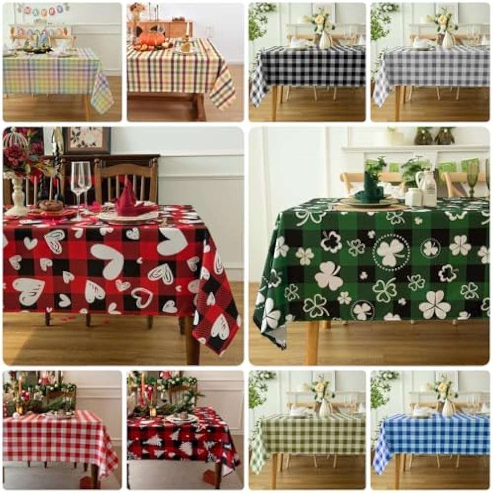 Waterproof Plaid Tablecloth Fabric