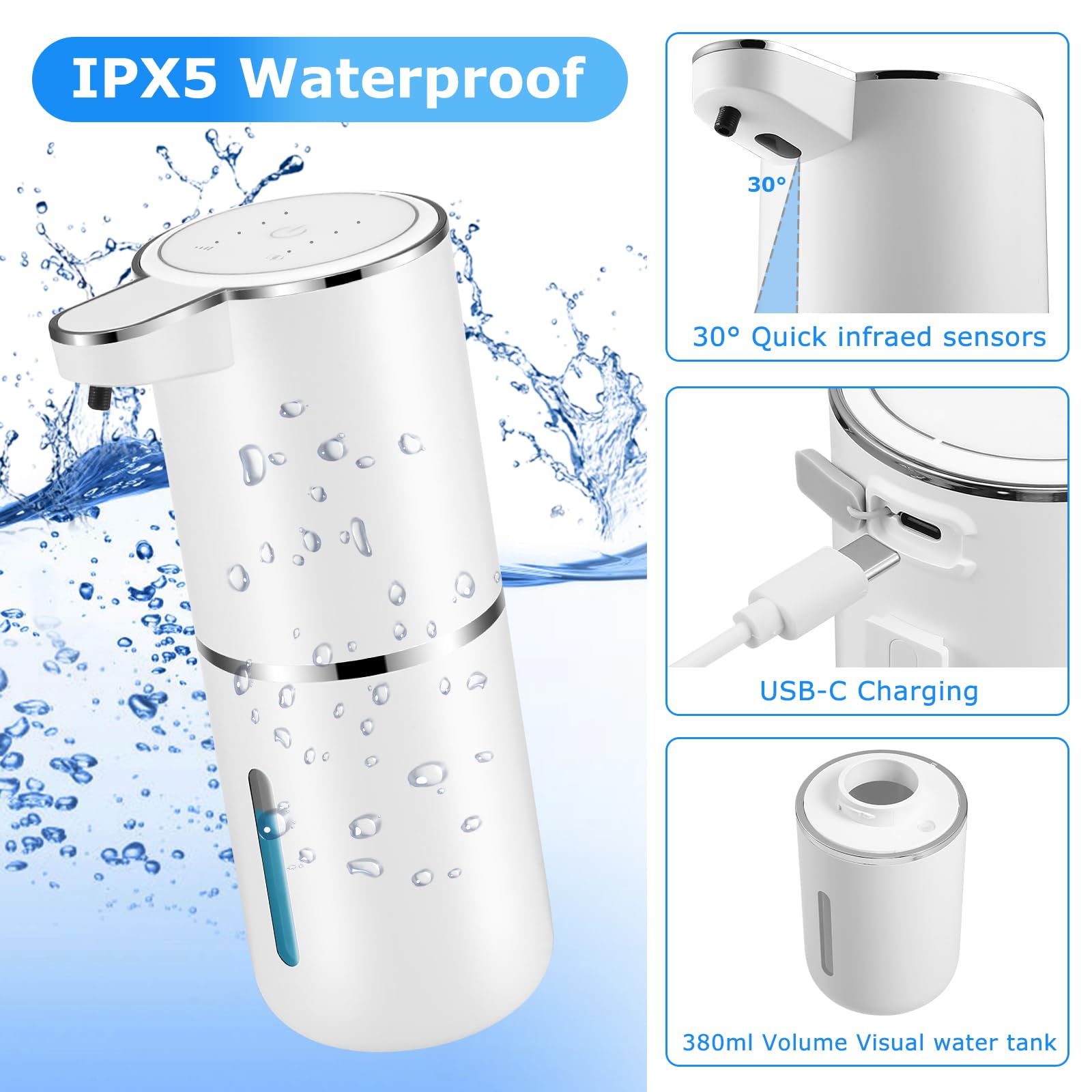 4 Pack Automatic Soap Dispensers (4 Count)