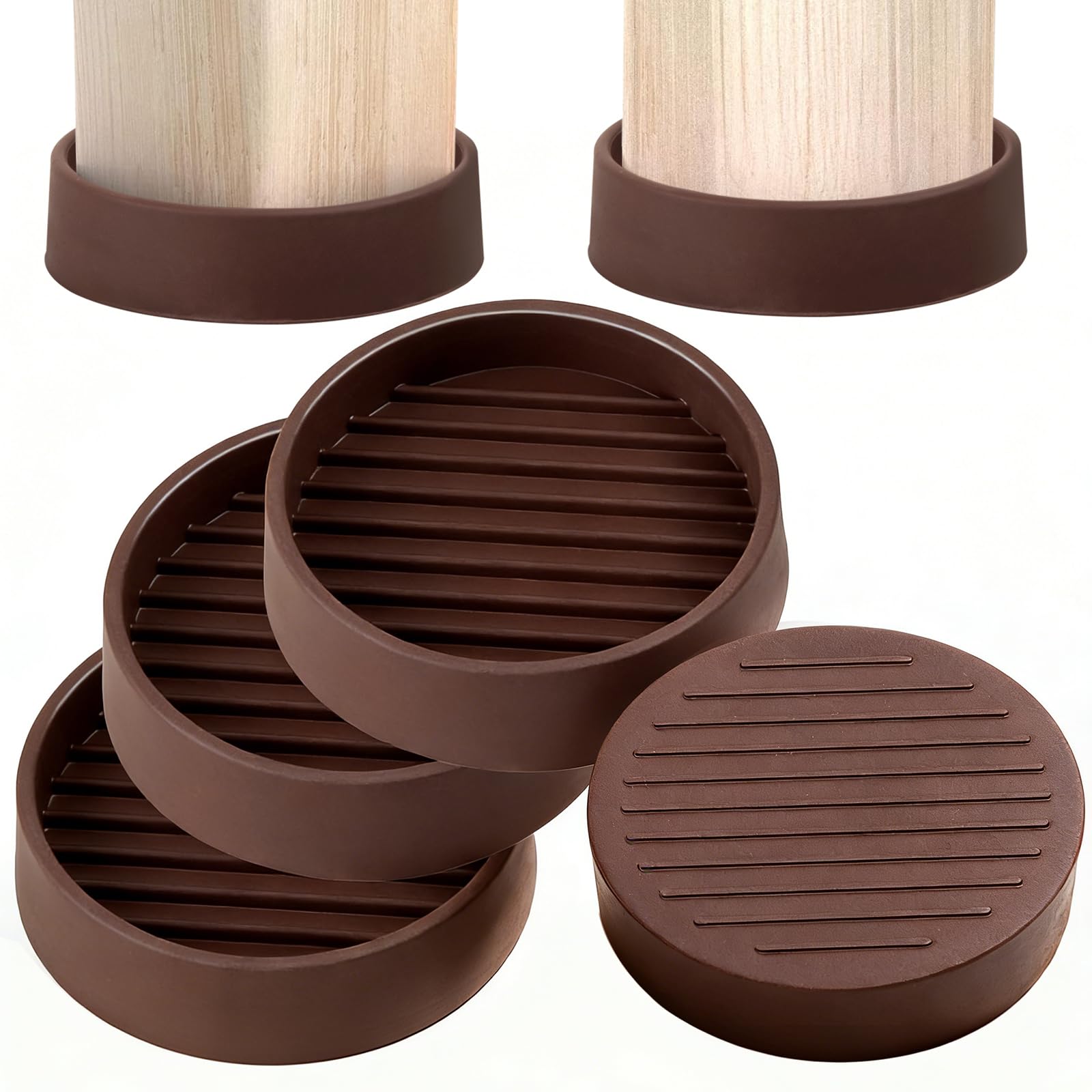 Rubber Furniture Pads for Hardwood Floors (4 Count)
