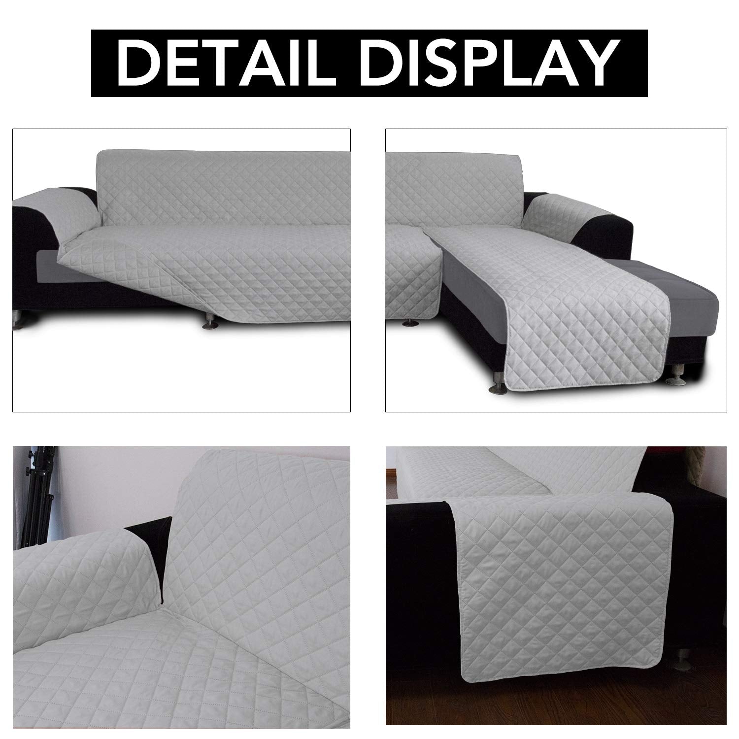 Sofa Slipcover L Shape Sofa Cover Sectional Couch Cover Furniture Protector Mat for Pets Dog Cat