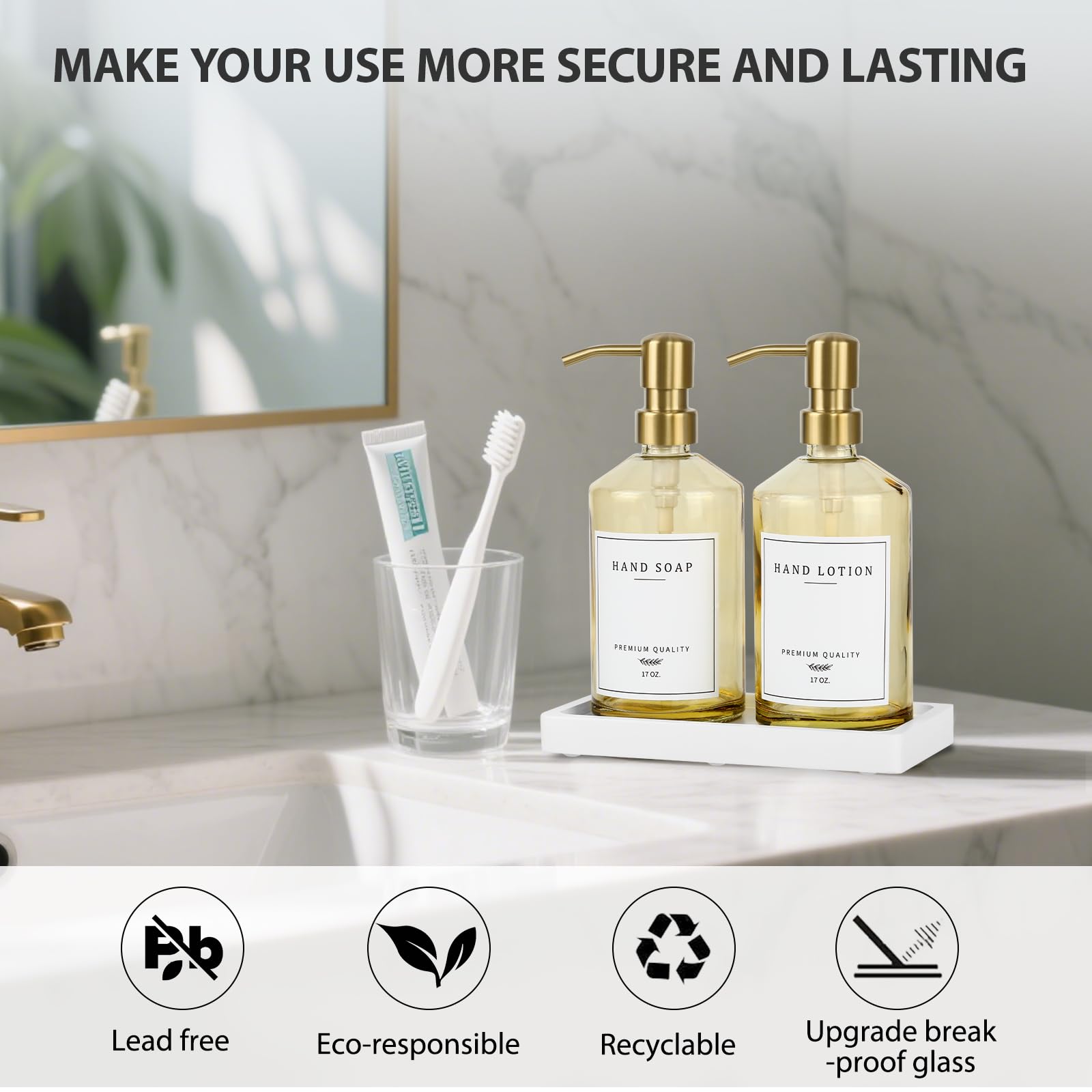 Dish Soap Dispenser for Kitchen (2 Count)