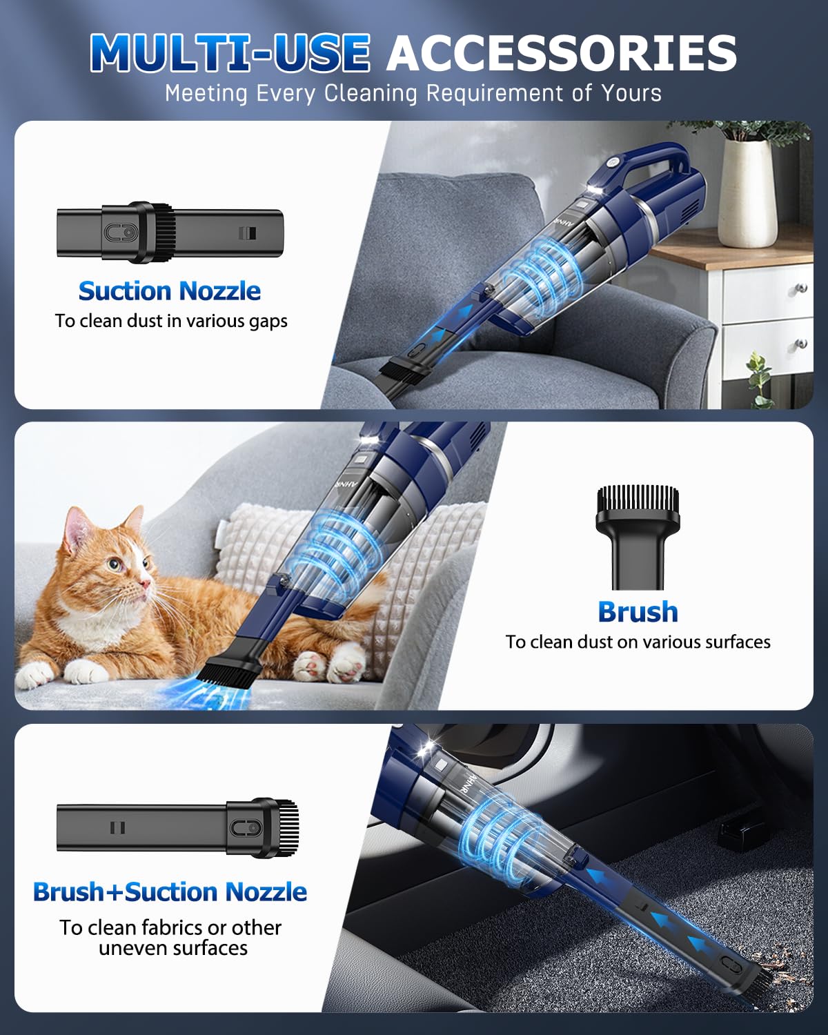 Handheld Vacuum Cordless Rechargeable